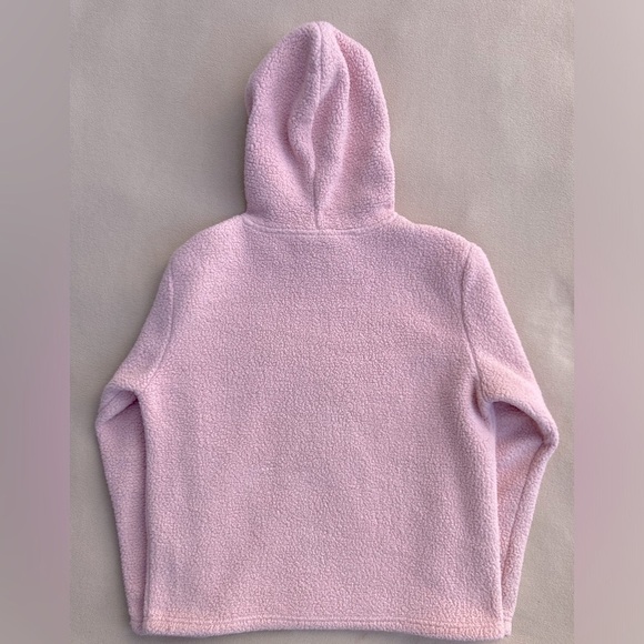 FILA Fleece Hoodie Pullover-Pink-Womens L-Y2K-Casual-Streetwear-Sweatshirt-Large - Picture 2 of 5